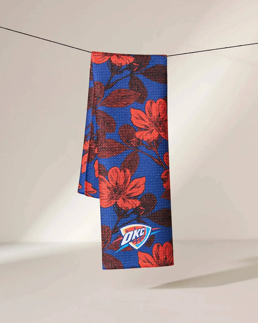 OKC Thunder Floral Tea Towel