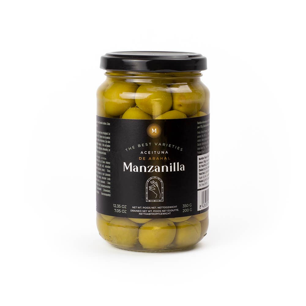 Triana Olivas. Whole Manzanilla Olives.