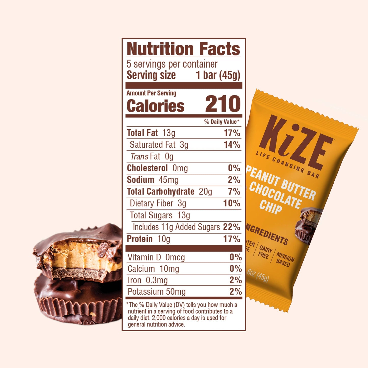 Peanut Butter Chocolate Chip, Protein Snack Bar, 1.5oz, 10ct