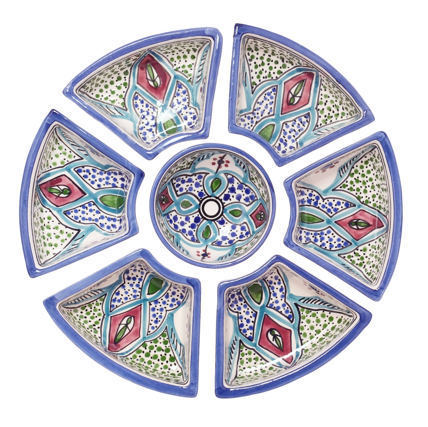 Amira Ceramic Tapas Chip & Dip Server, Platter