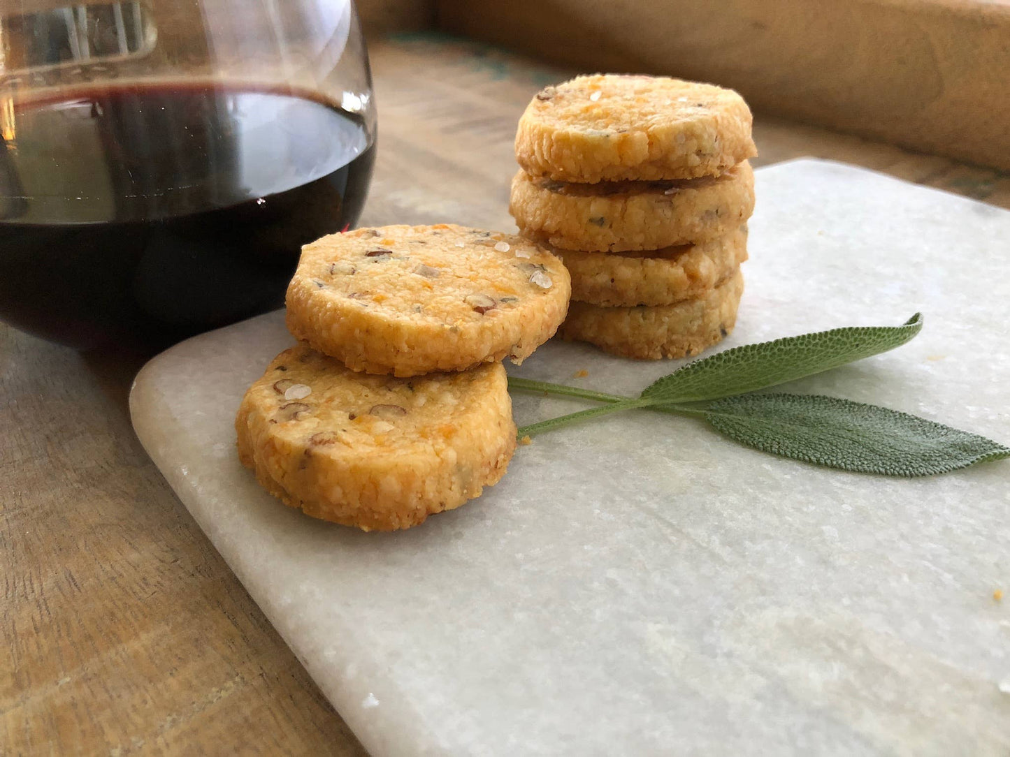 Cheddar | Sage | Pecan Gourmet Cheese Wafer Dough Log