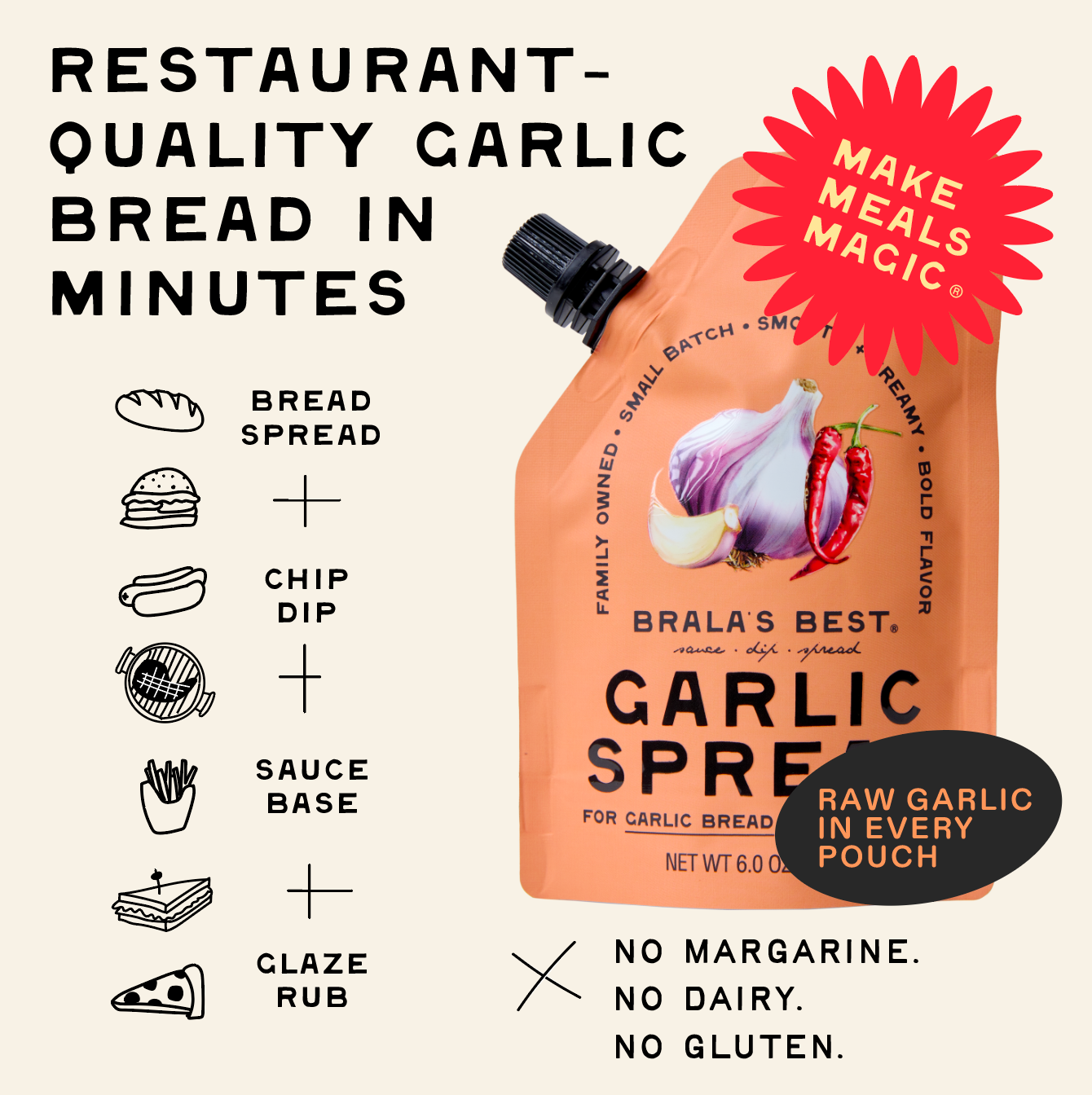 Garlic Spread for Garlic Bread - Buffalo