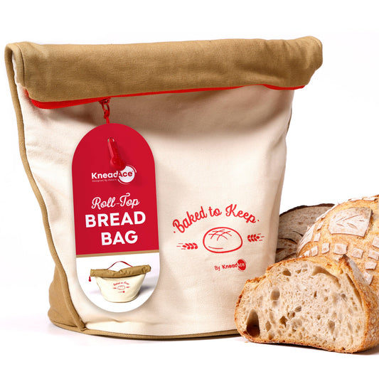 KneadAce Bread Bag: Beige and Off-White