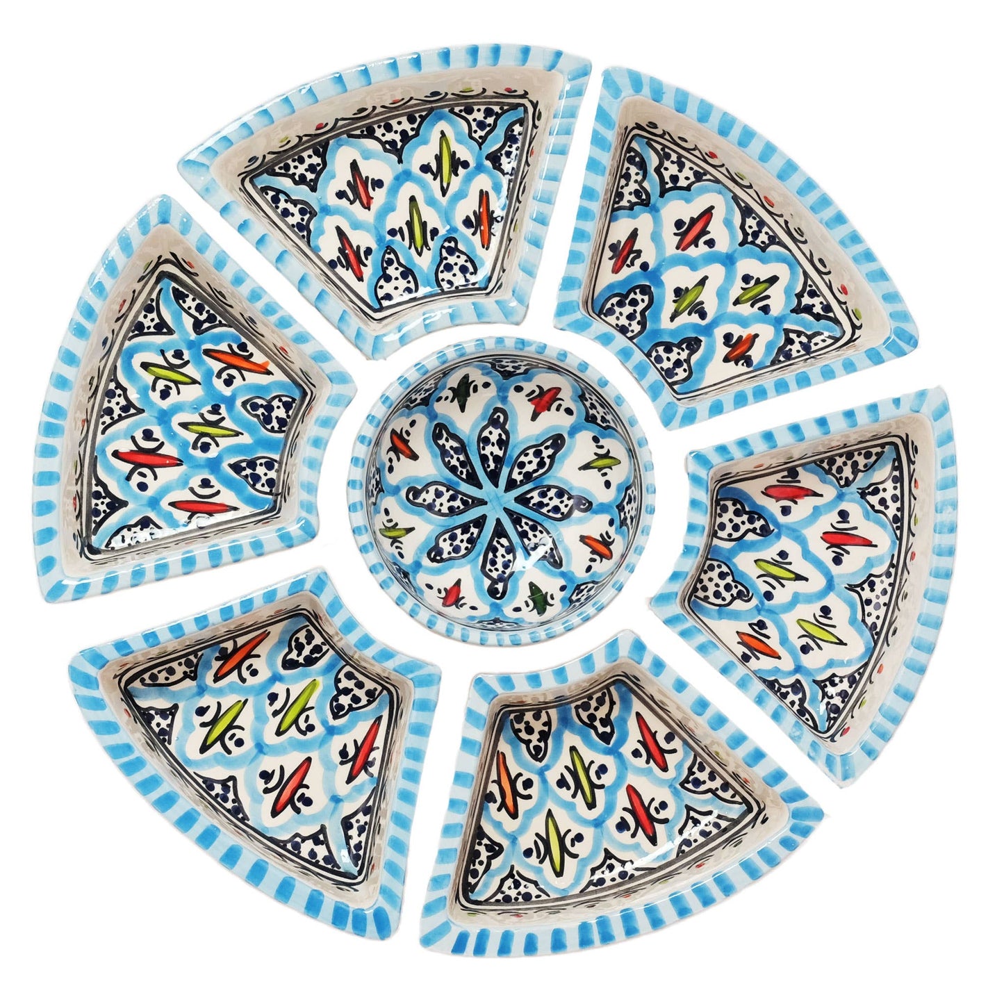 Rosette Tapas Chip & Dip Taco Ceramic Server, Platter