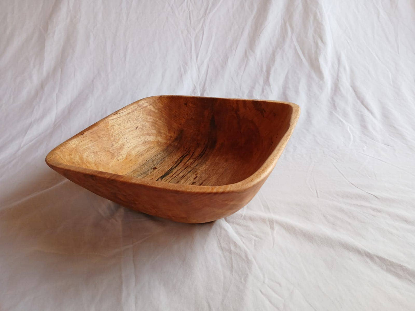 14" Medium Square Nesting Wood Bowl | Salad Bowl | Hardwood