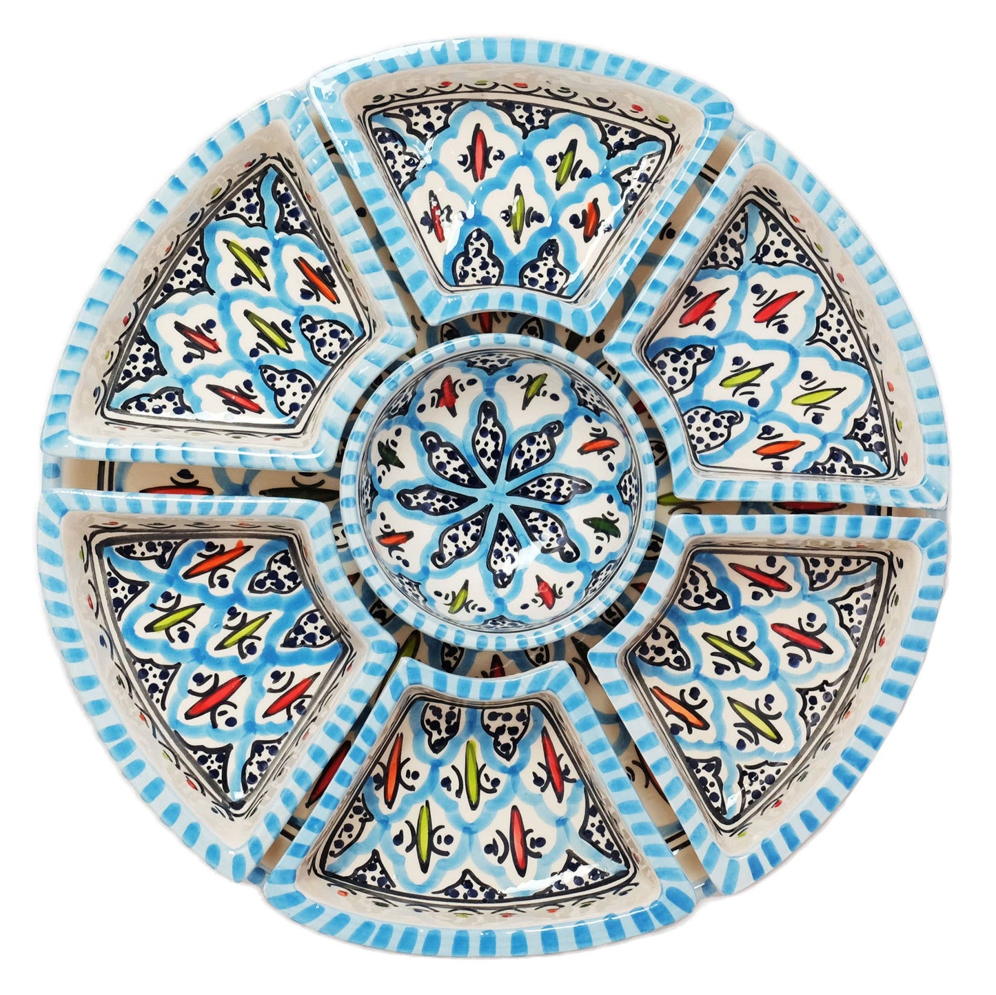 Rosette Tapas Chip & Dip Taco Ceramic Server, Platter