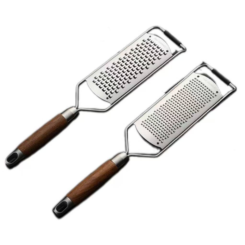 Cheese Grater with Walnut Wood Handle: Coarse