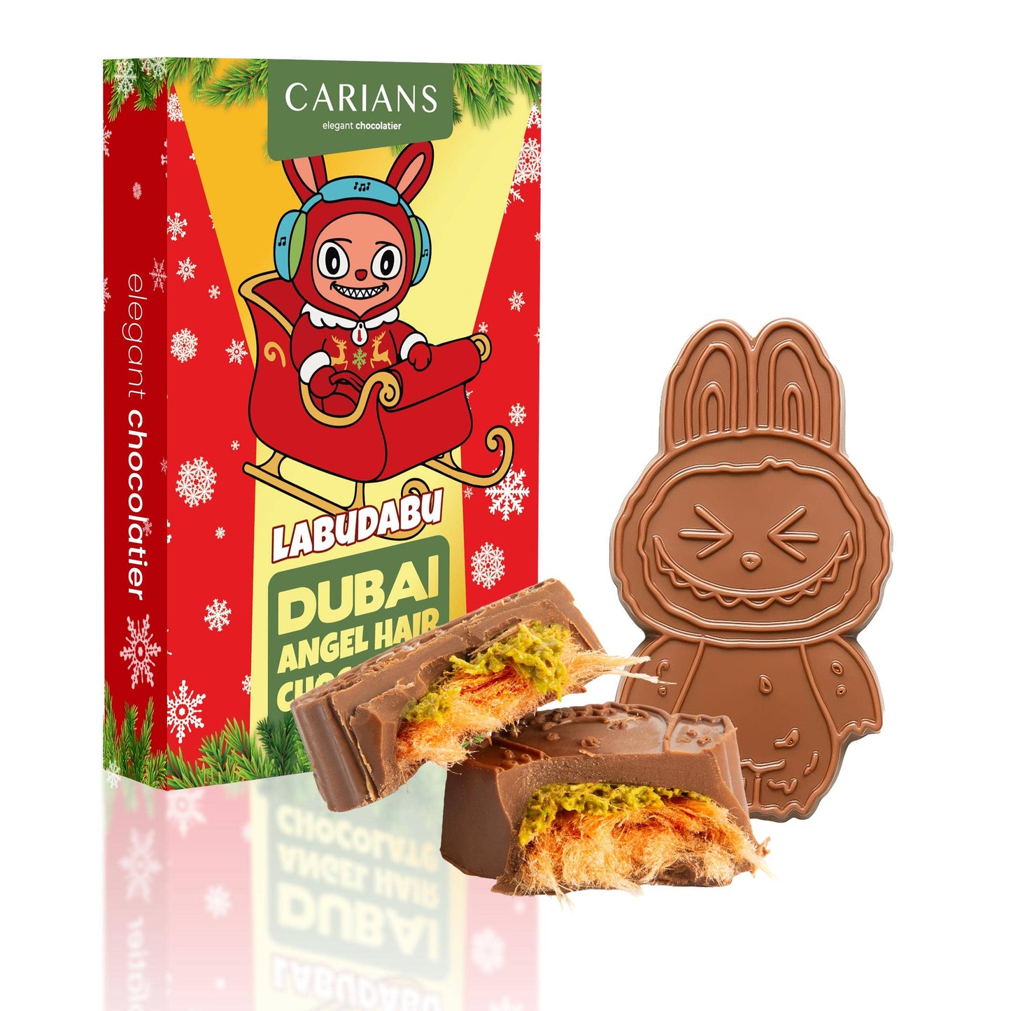 Christmas Labudabu Angel Hair Dubai Chocolate Bar