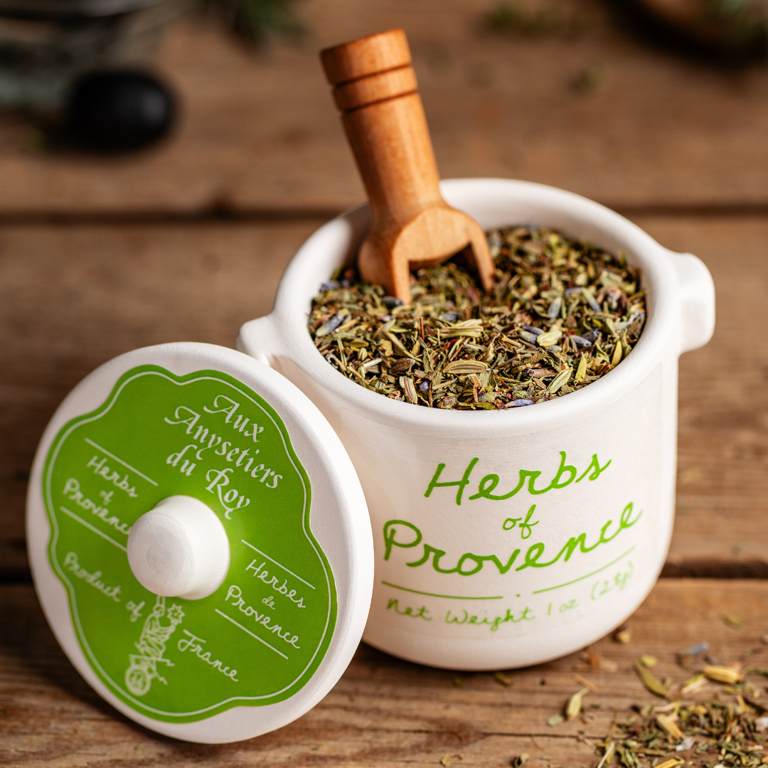 Aux Anysetiers du Roy Herbs de Provence in Ceramic Jar
