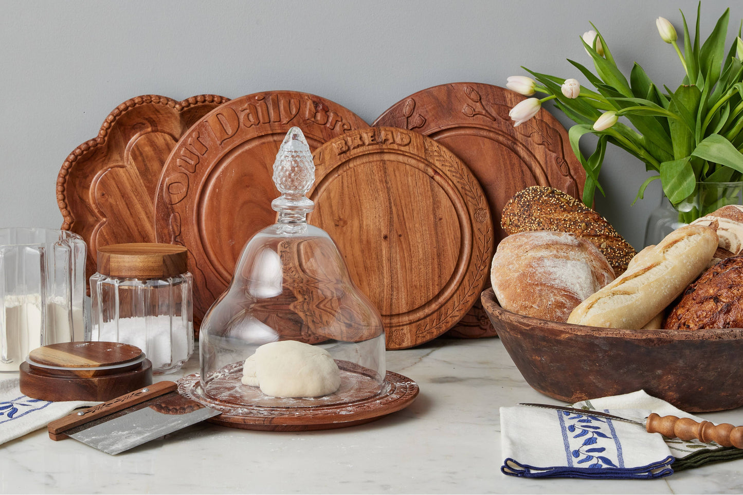 Vintage English Bread Board, Medium Round