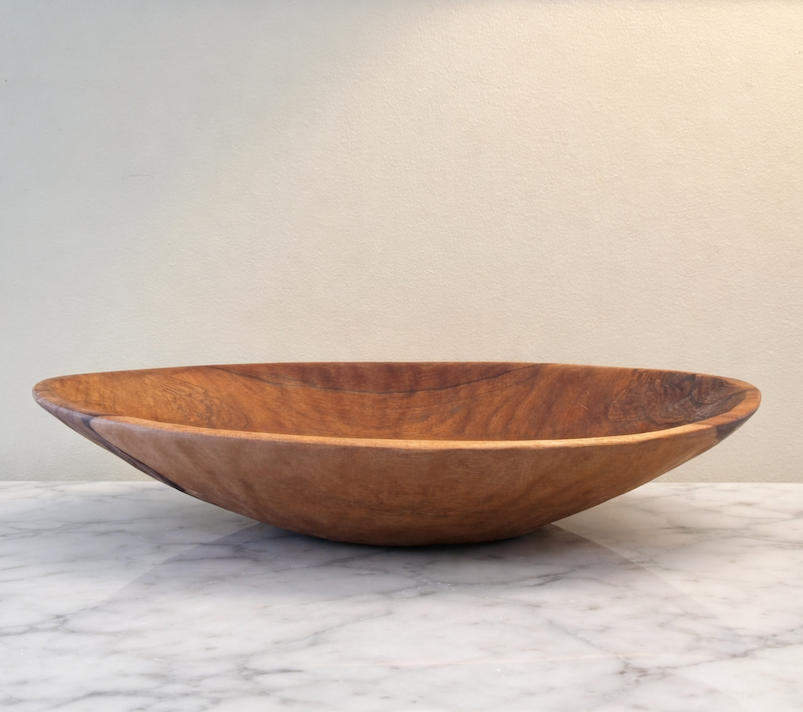 22" Large Oval Wood Bowl, Salad Bowl, Table Decor