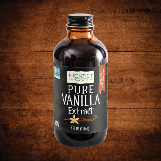 Pure Vanilla Extract, Certified Organic, Kosher, 4 Fl Oz