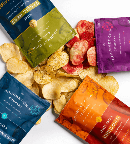 Tuscan Garlic Herb Thick Cut Potato Chips - Case of 12