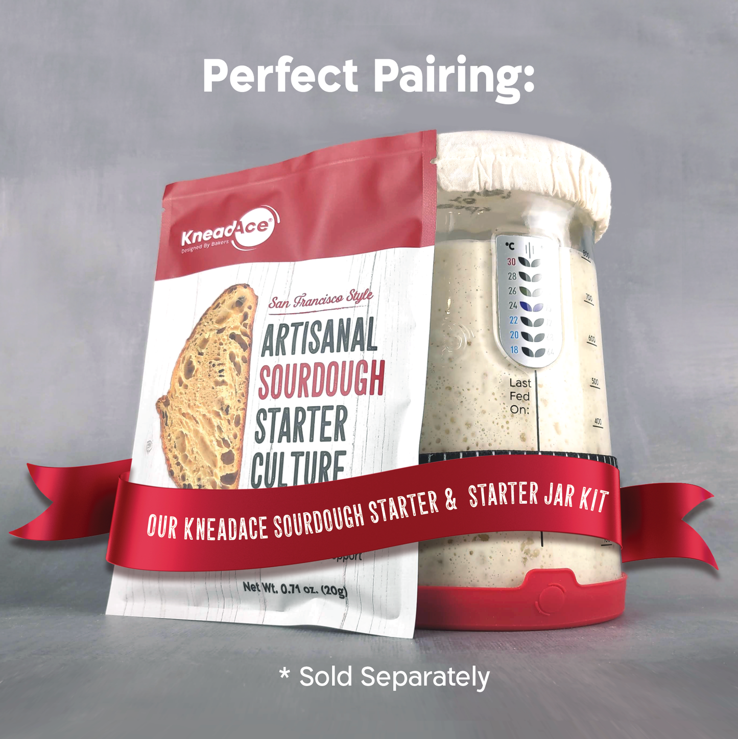 KneadAce Sourdough Starter Culture, Non GMO, Made In USA