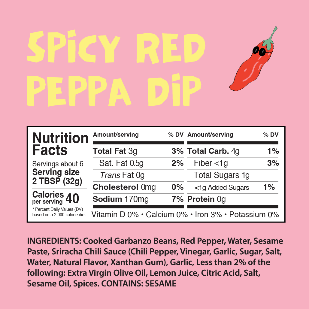 Spicy Red Peppa, Hummus