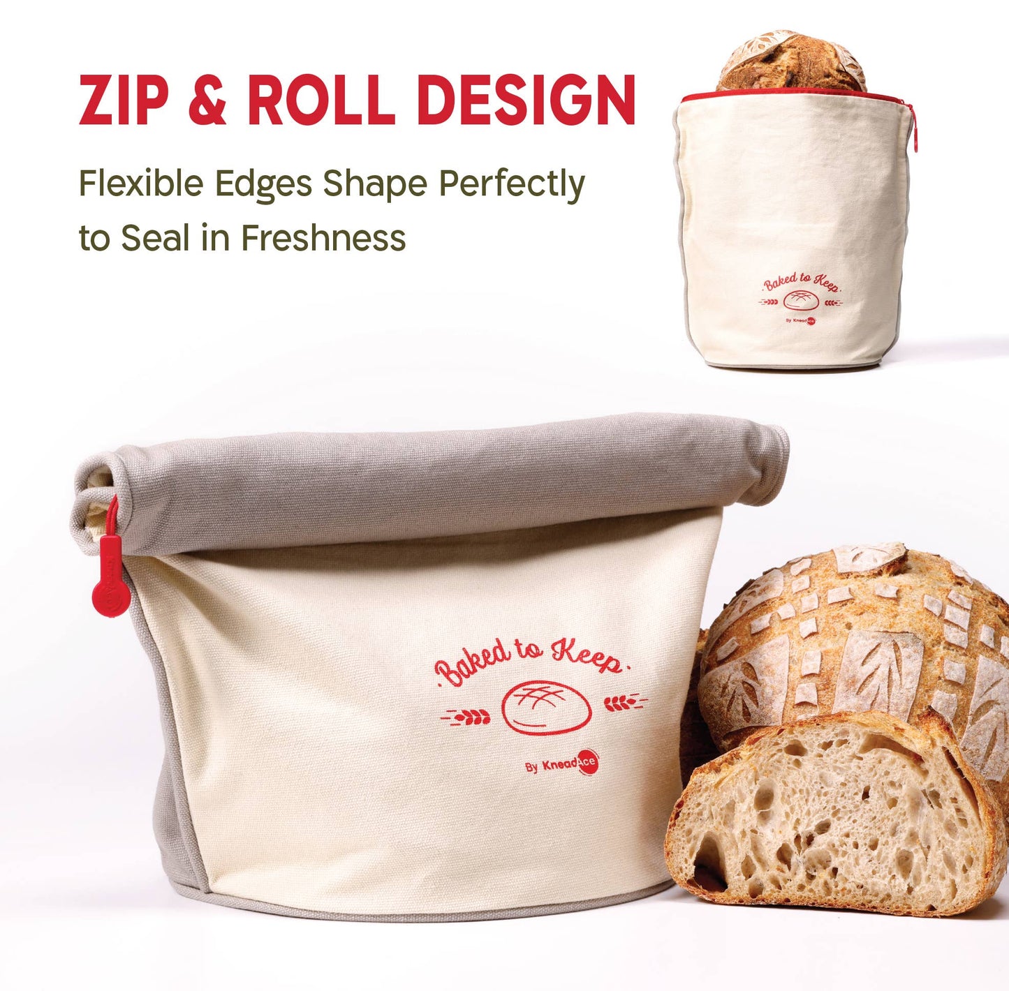KneadAce Bread Bag, Double Pack