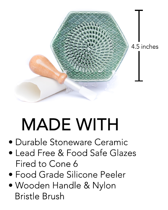 Grater Plate with Peeler and Brush, Lavender
