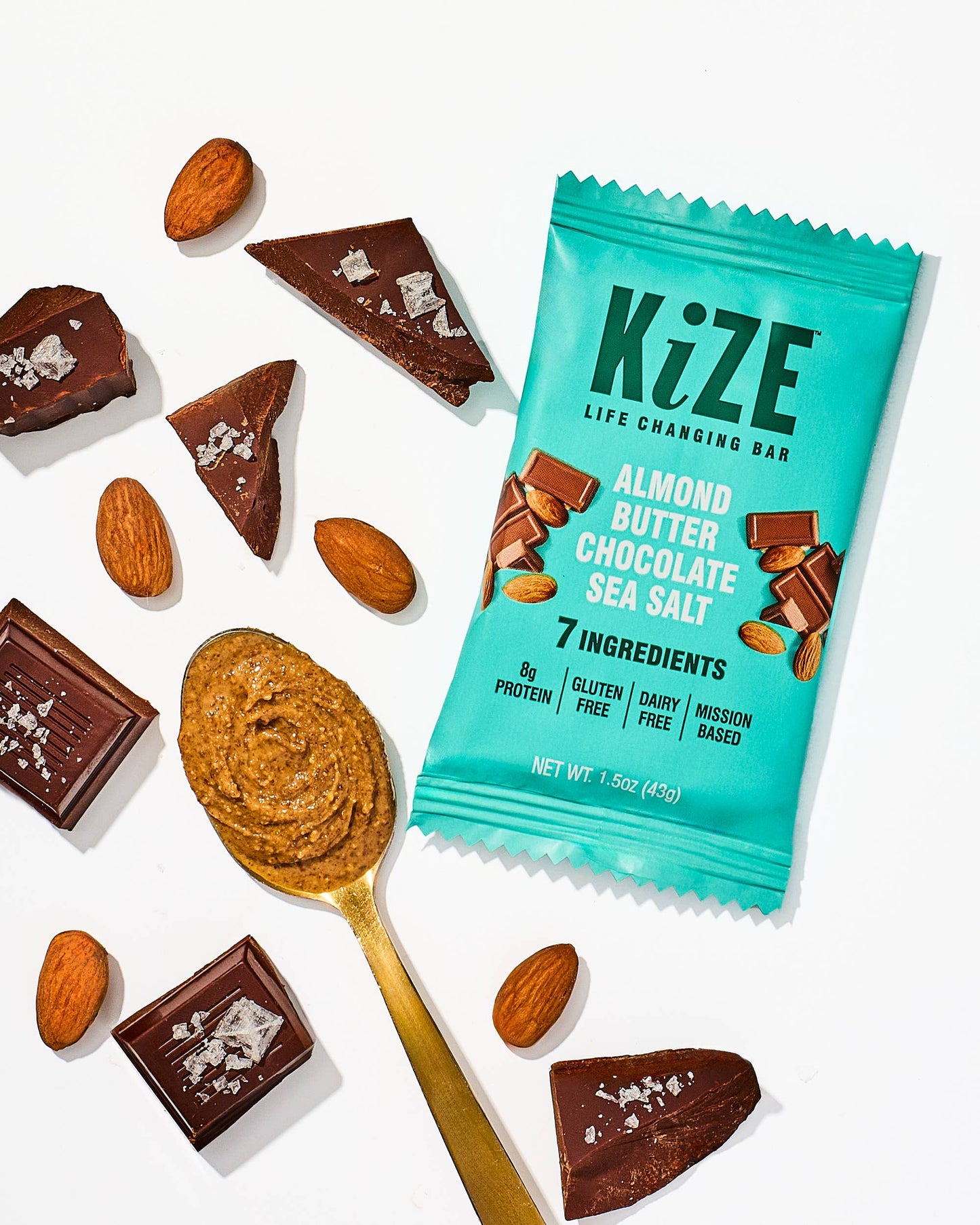 Almond Butter Choc. Sea Salt, Protein Snack Bar, 1.5oz, 10ct