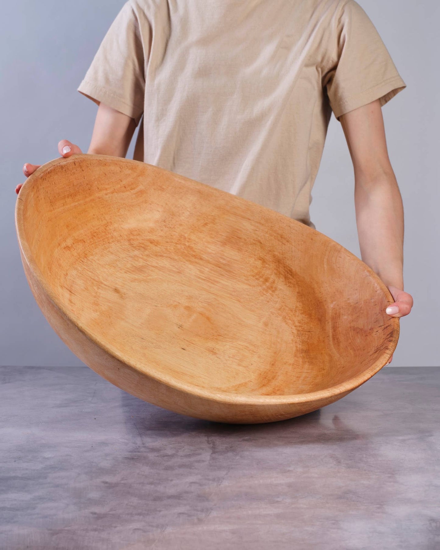 Extra Large (XL) 20 inch Contemporary "Wave" Wood Bowl
