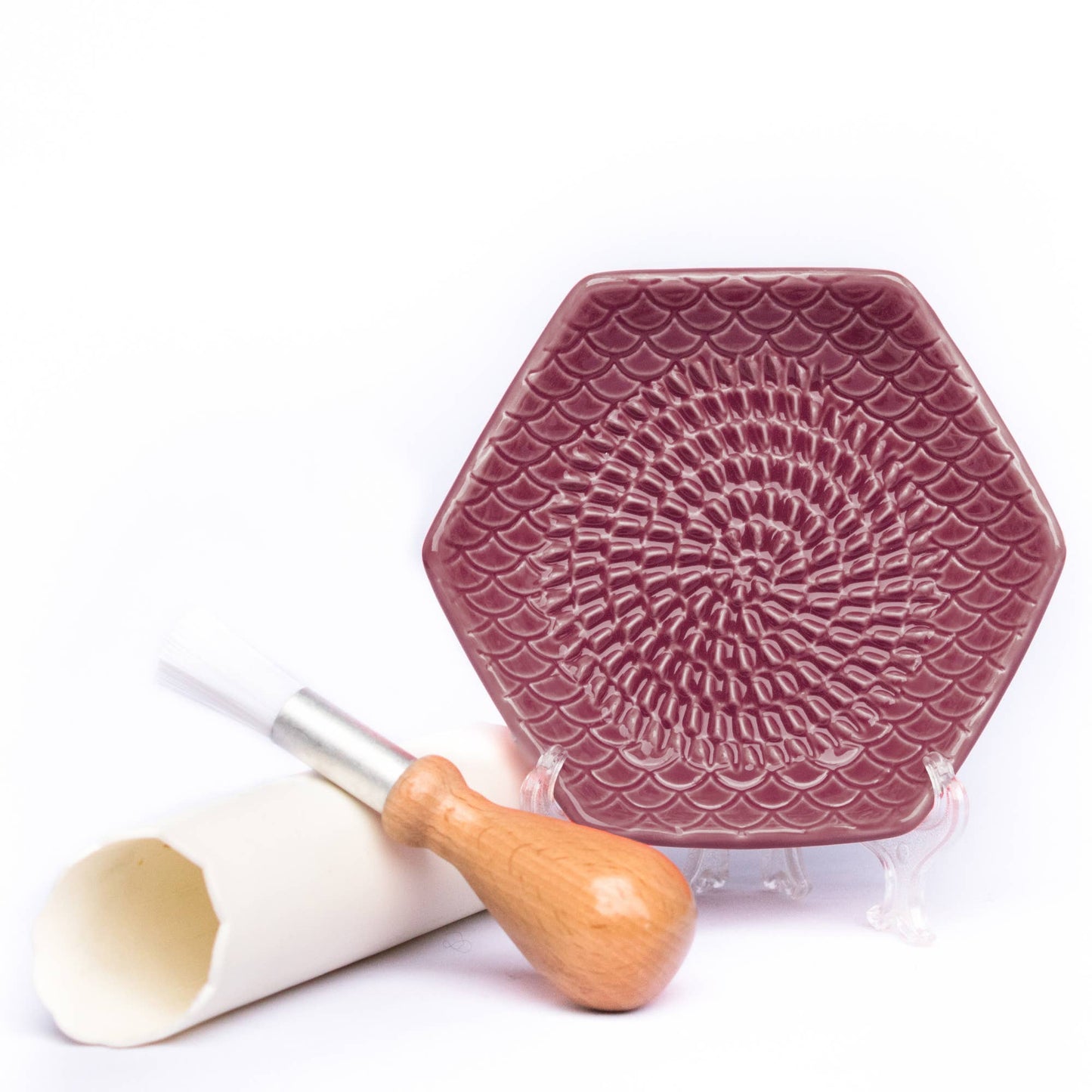 Grater Plate with Peeler and Brush, Wine