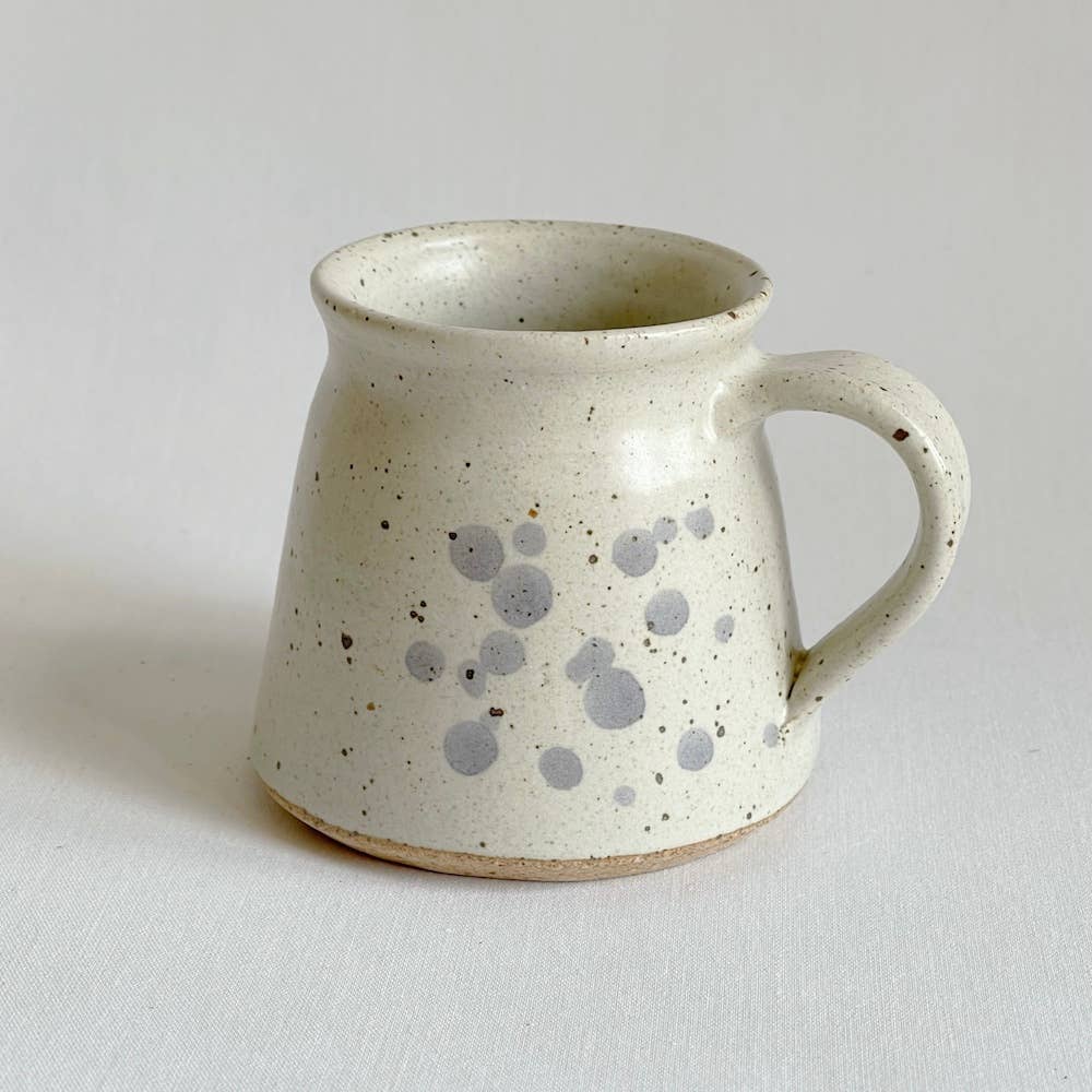 Small Speckled Off White Ceramic Coffee Mug