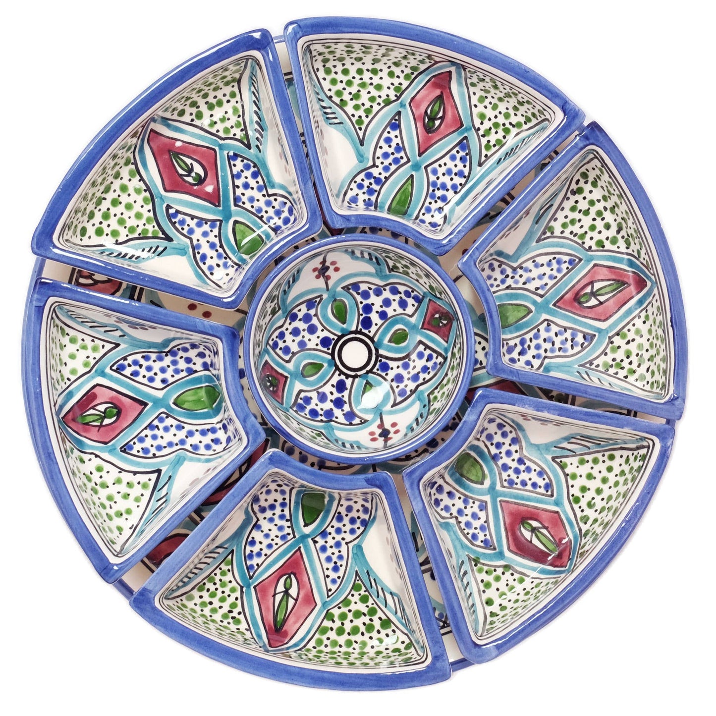 Amira Ceramic Tapas Chip & Dip Server, Platter