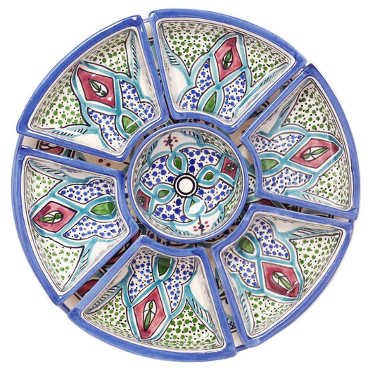 Amira Ceramic Tapas Chip & Dip Server, Platter