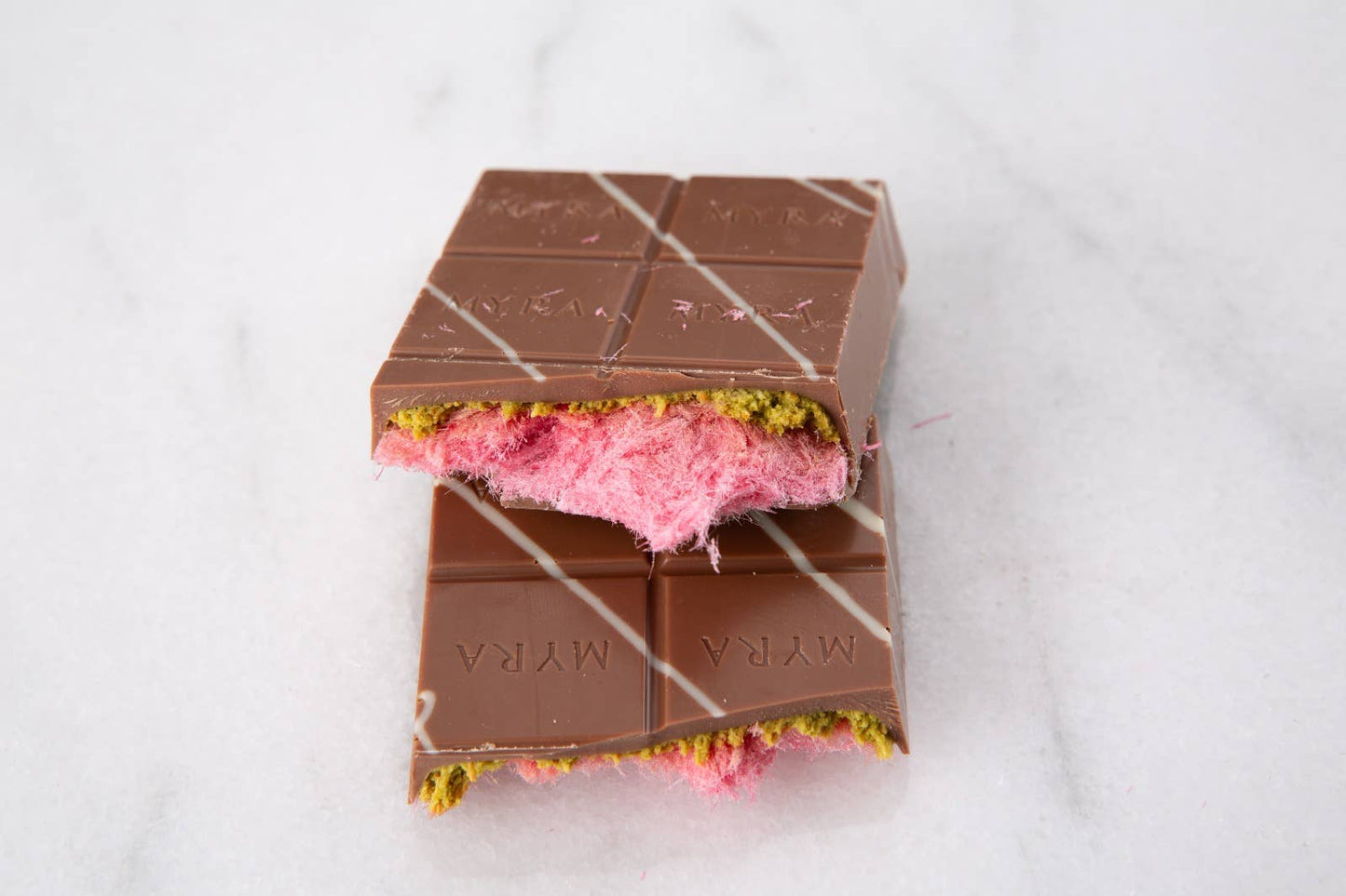 Viral Angel Hair Dubai Chocolate Bar, Pink Cotton Candy