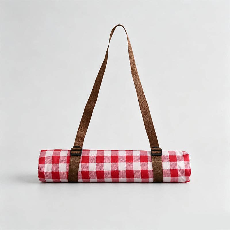 Portable PVC Plaid Pattern Outdoor Picnic Mat: Yellow / 140*200cm/One Size