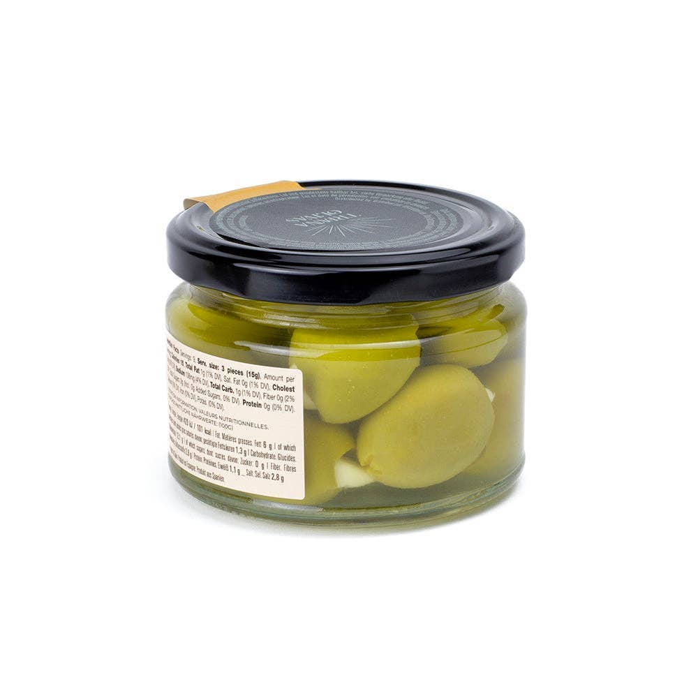 Triana Olivas. Gordal Olives from Seville Stuffed w/ Garlic