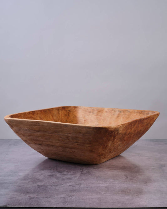 17" Square Large Nesting Wood Bowl, Salad Bowl, Serving Bowl