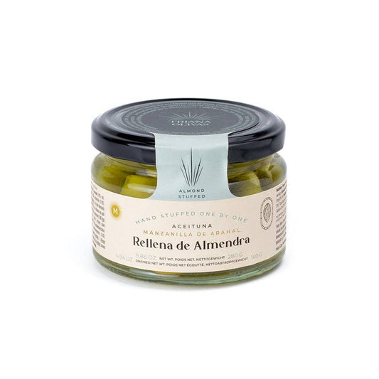 Triana Olivas. Manzanilla Olives Stuffed with Almonds