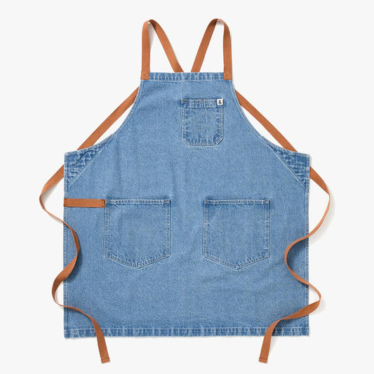 The Crossback Apron, Cedar Blue Denim