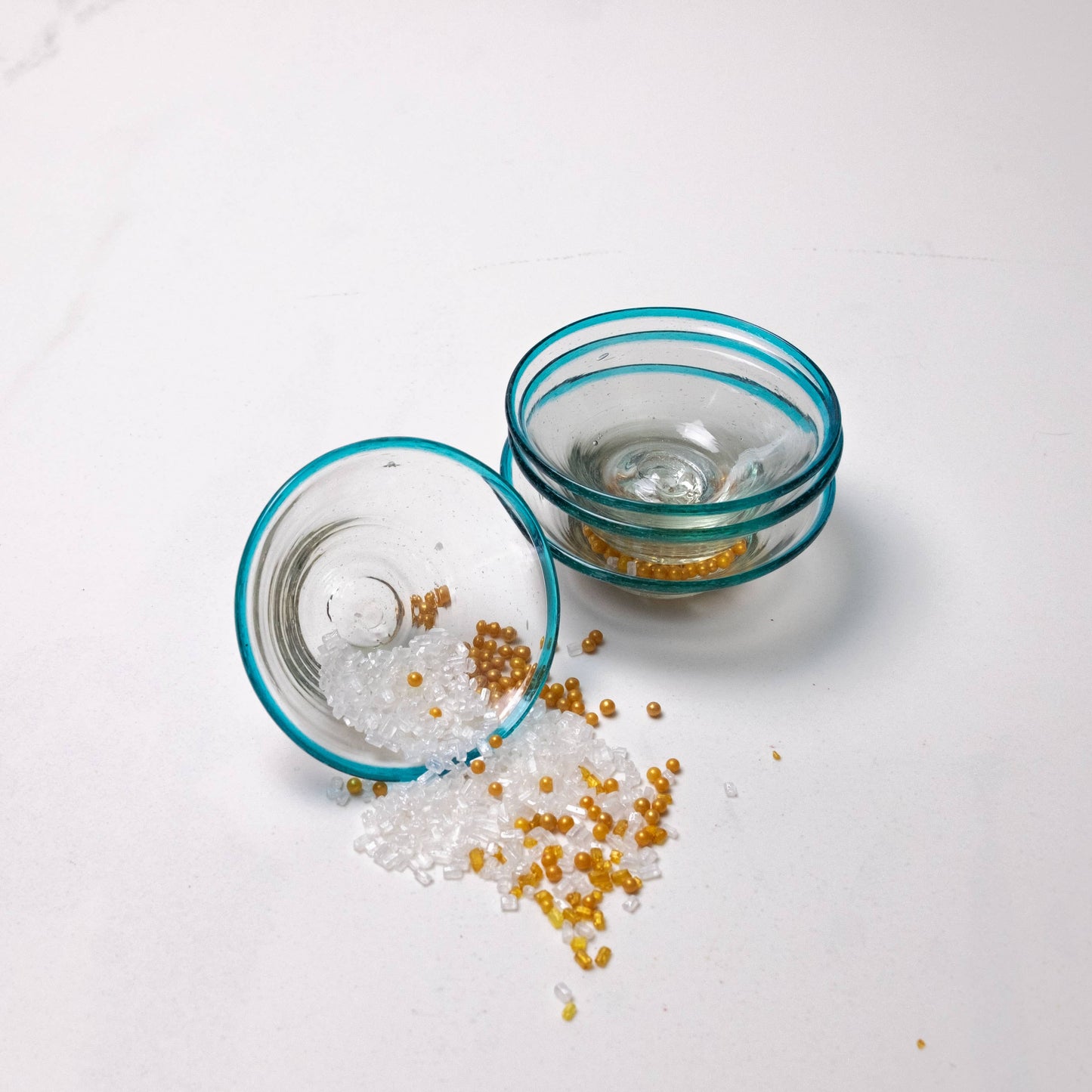 Aqua Rim Tiny Bowl, Spice Bowl, Pinch Bowl