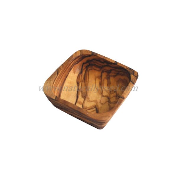 Olive Wood Dipping Bowl, Square, 3”