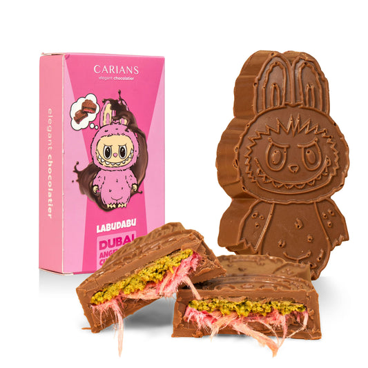 Labubu Angel Hair Dubai Chocolate Bar, Pink Cotton Candy