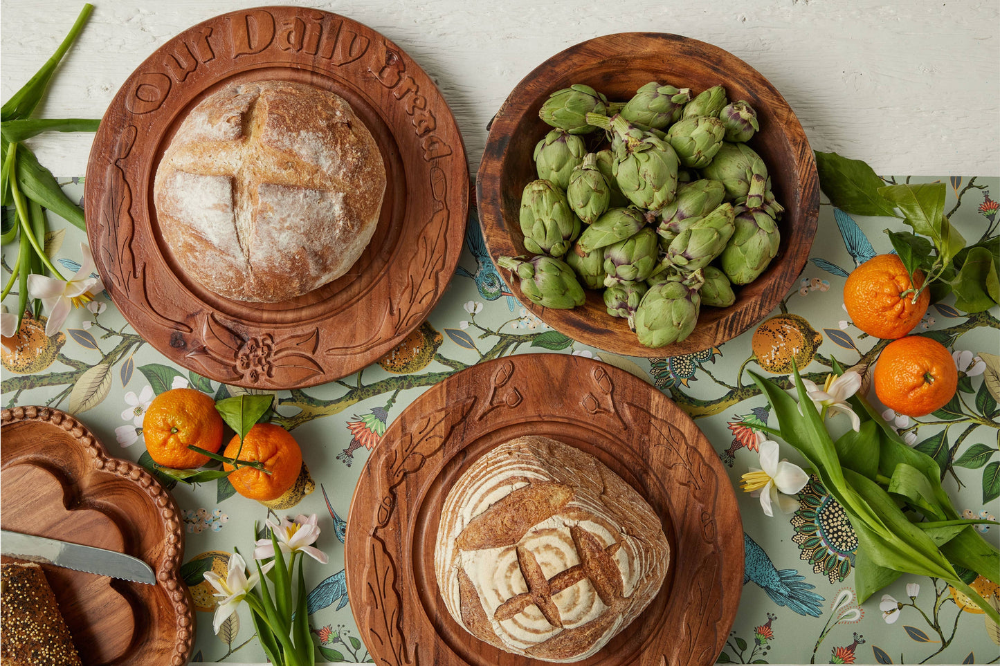 Vintage English Bread Board, Medium Round