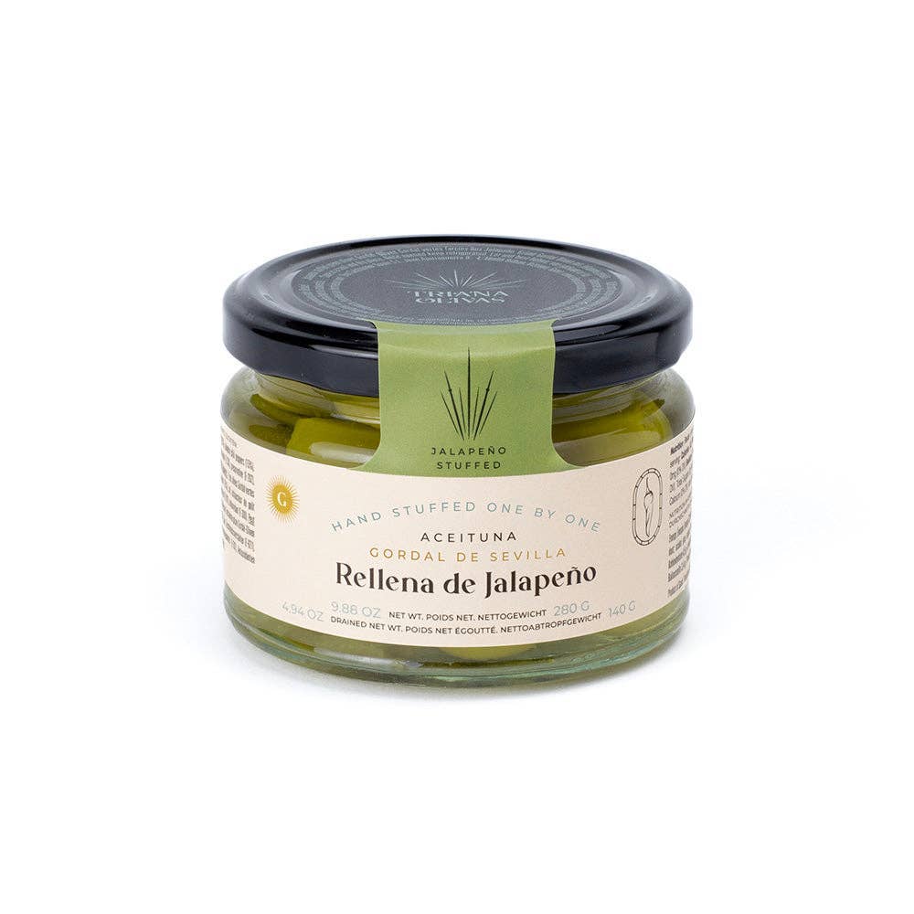 Triana Olivas. Gordal Olives Stuffed with Jalapeno Pepper