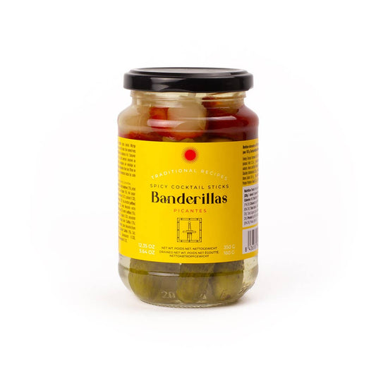 Triana Olivas. Spicy Cocktail Sticks. Banderillas picantes.