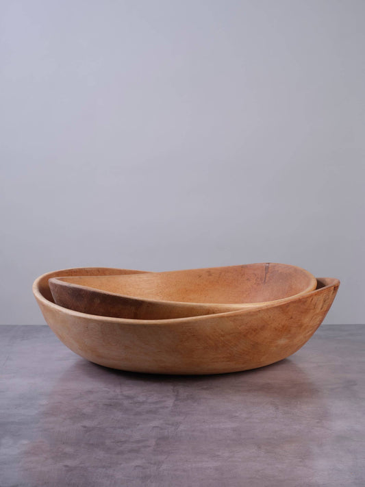 17" Wave Wooden Bowl | Hardwood Salad Bowl, Serving Bowl