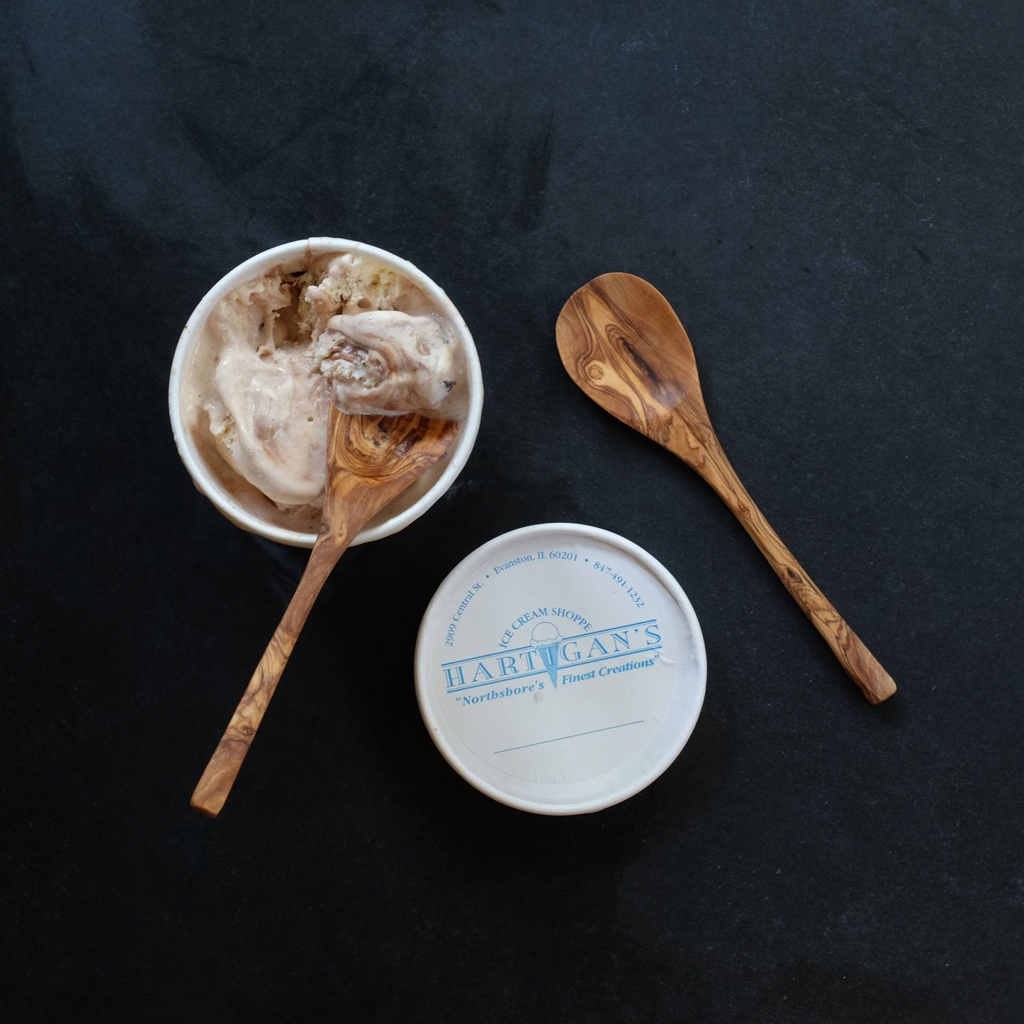 7" Olive Wood Ice Cream Spoon