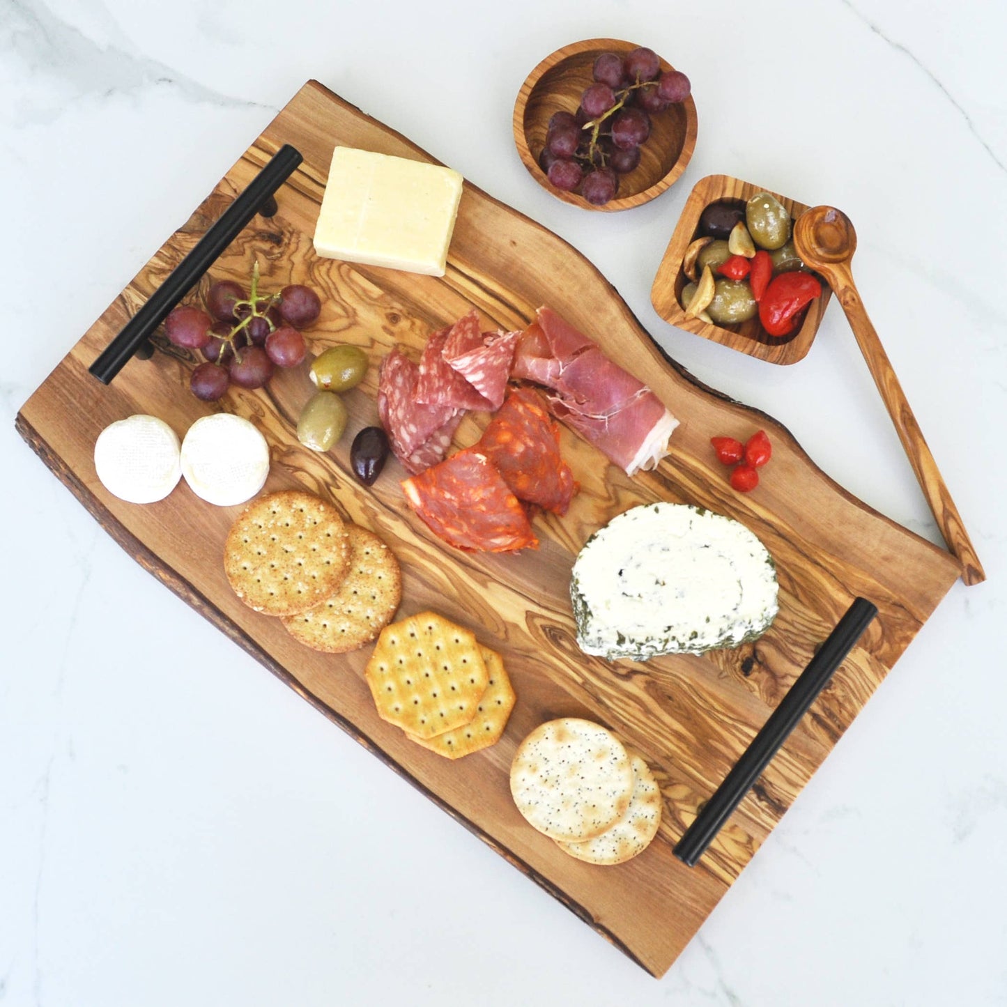 Olive Wood Serving Tray - Natural Edge