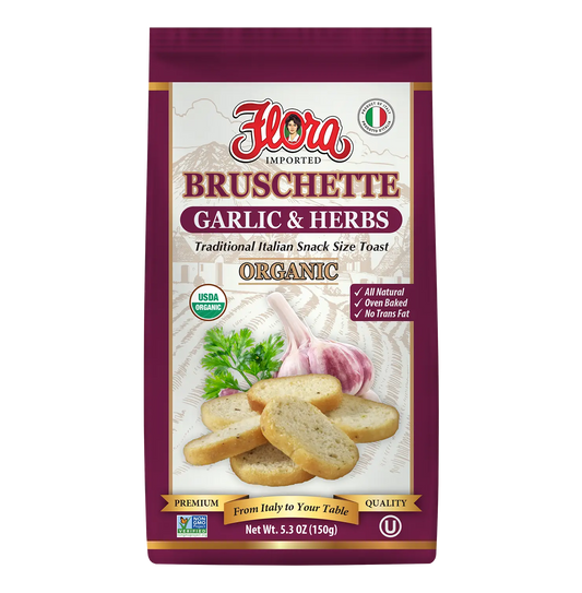 Bruschette Mini Toasts - Garlic & Herbs Organic - 5.3 oz