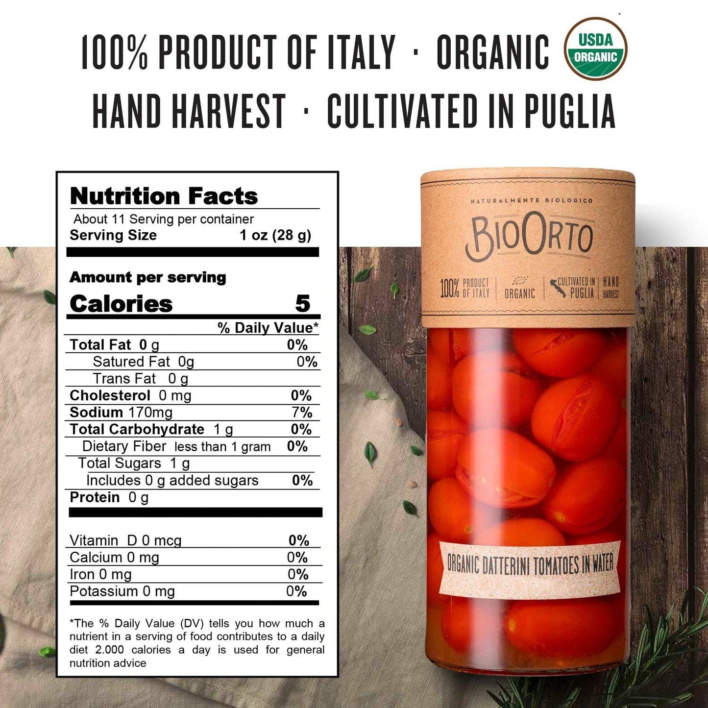 Bio Orto Organic Red Datterini Tomatoes in Water