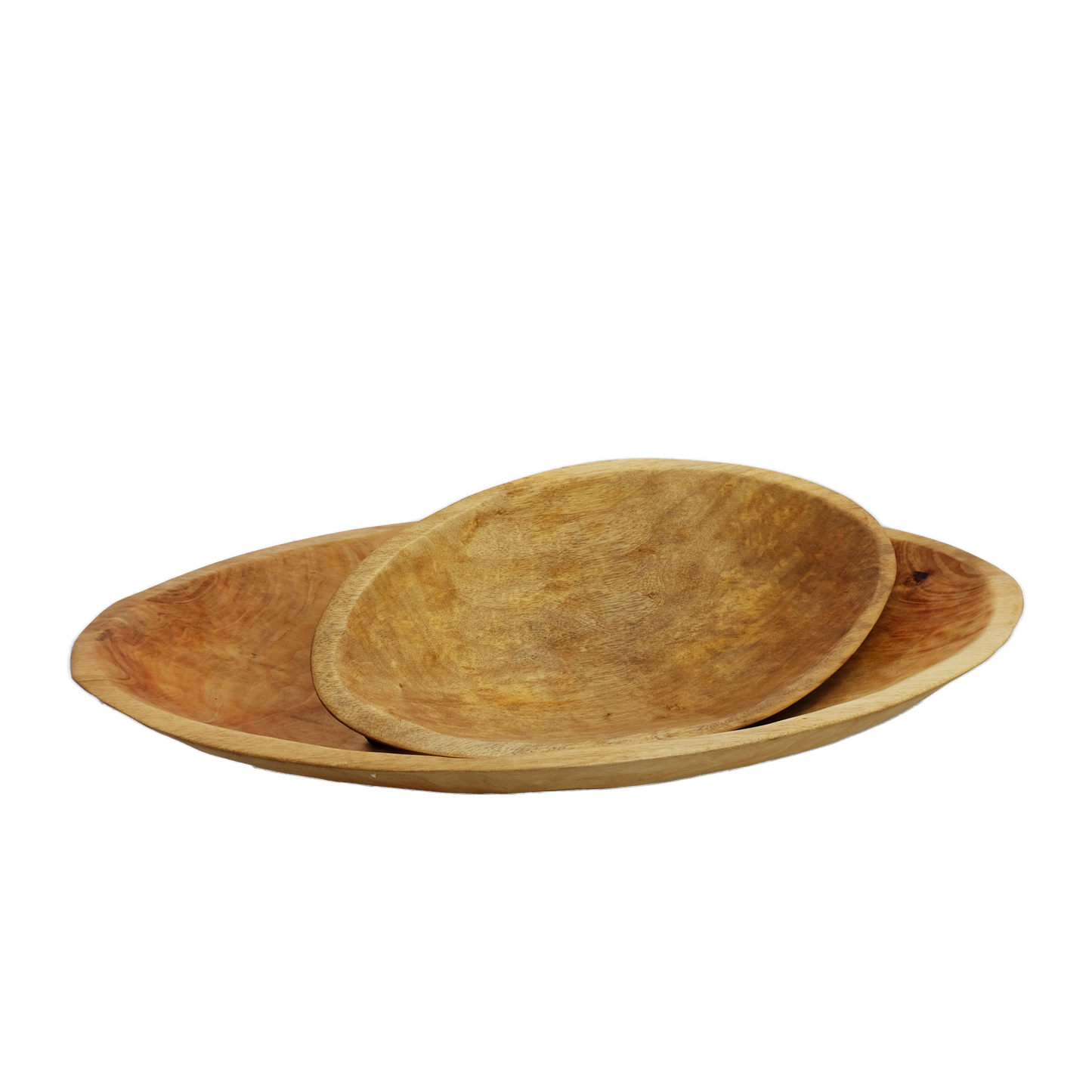 19" Oval Wood Bowl for Salad, Wooden Bowl