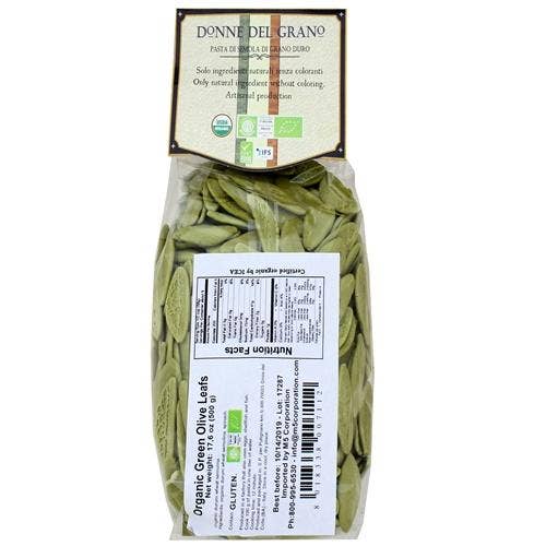 Organic Green Olive Leaf Colored Pasta