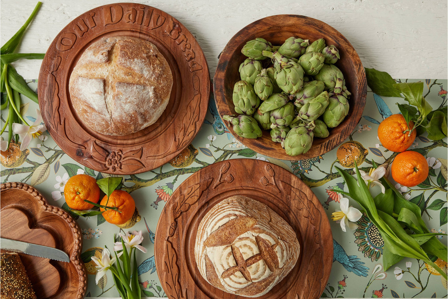 Vintage English Bread Board: Our Daily Bread, Medium, Natural