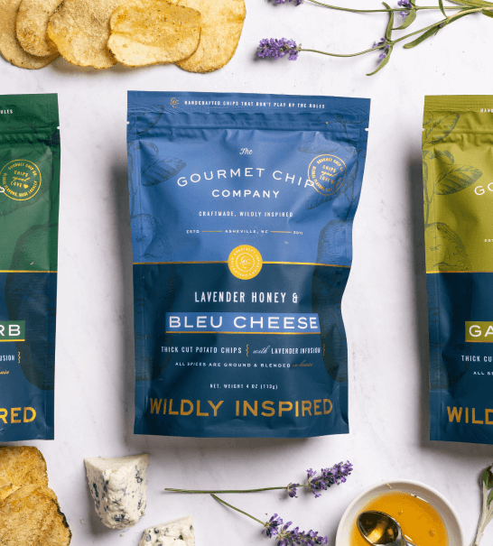 Lavender Honey Blue Cheese Thick Cut Potato Chips - Case of 12