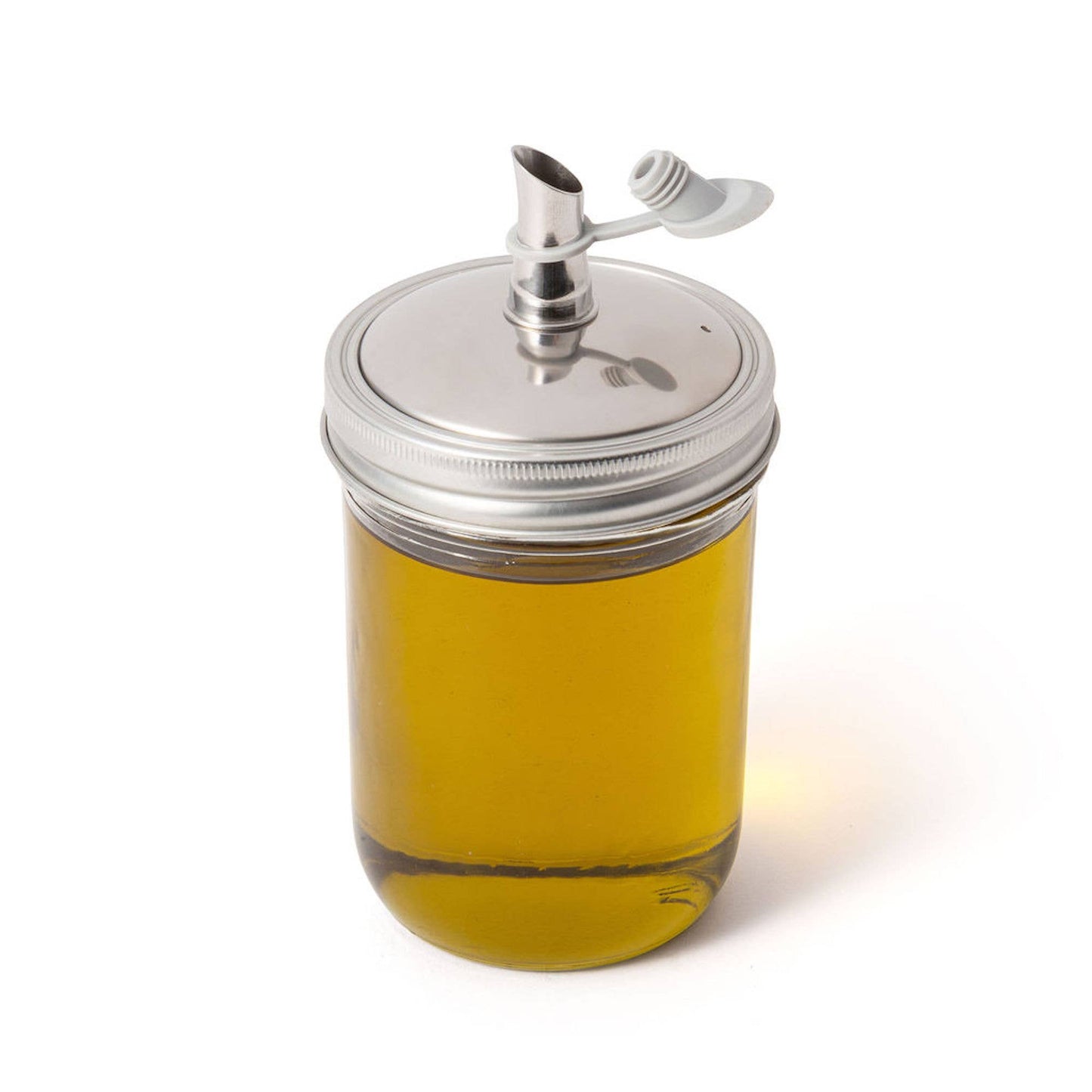 Oil Cruet Lid for Wide Mouth Mason Jar, Jarware, Stainless