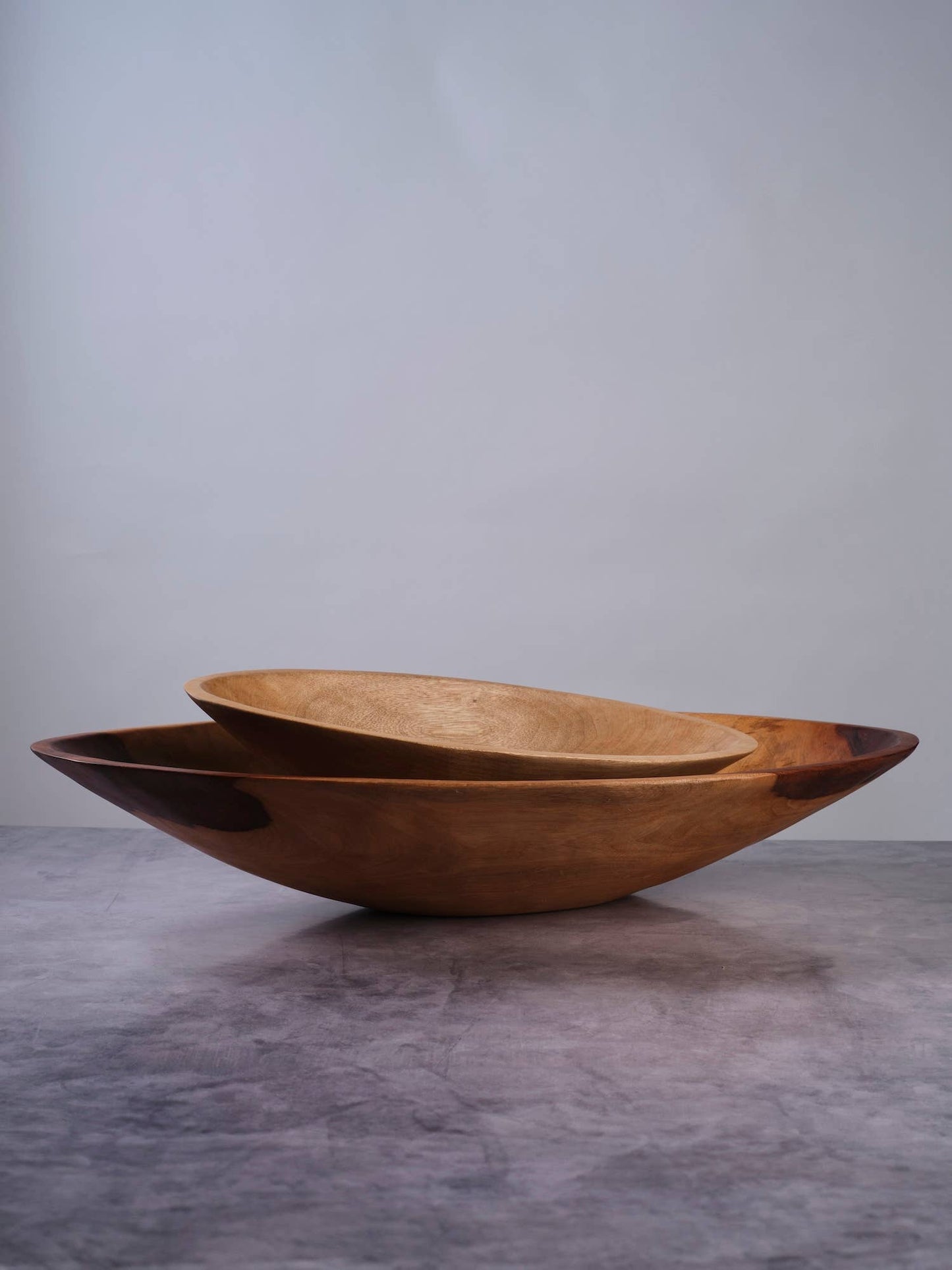 19" Oval Wood Bowl for Salad, Wooden Bowl
